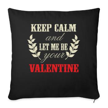 Valentinstag Geschenk - Valentine Calm - RAHMENLO - Sofakissenbezug 45 x 45 cm - Schwarz - Vorne