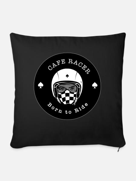 Cafe racer - Housse de coussin décorative 45 x 45 cm - noir