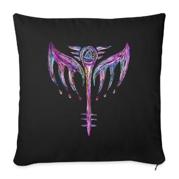 Walküre Valkyrie Symbol Schildmaid Odin Valknut - Sofakissenbezug 45 x 45 cm - Schwarz - Vorne