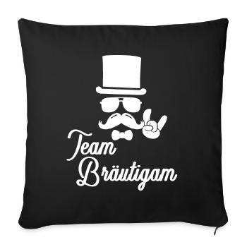 Team groom - bachelor party - Sofa pillowcase 17,3'' x 17,3'' (45 x 45 cm) - black - Front