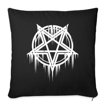 Satanic pentagram - Sofa pillowcase 17,3'' x 17,3'' (45 x 45 cm) - black - Front