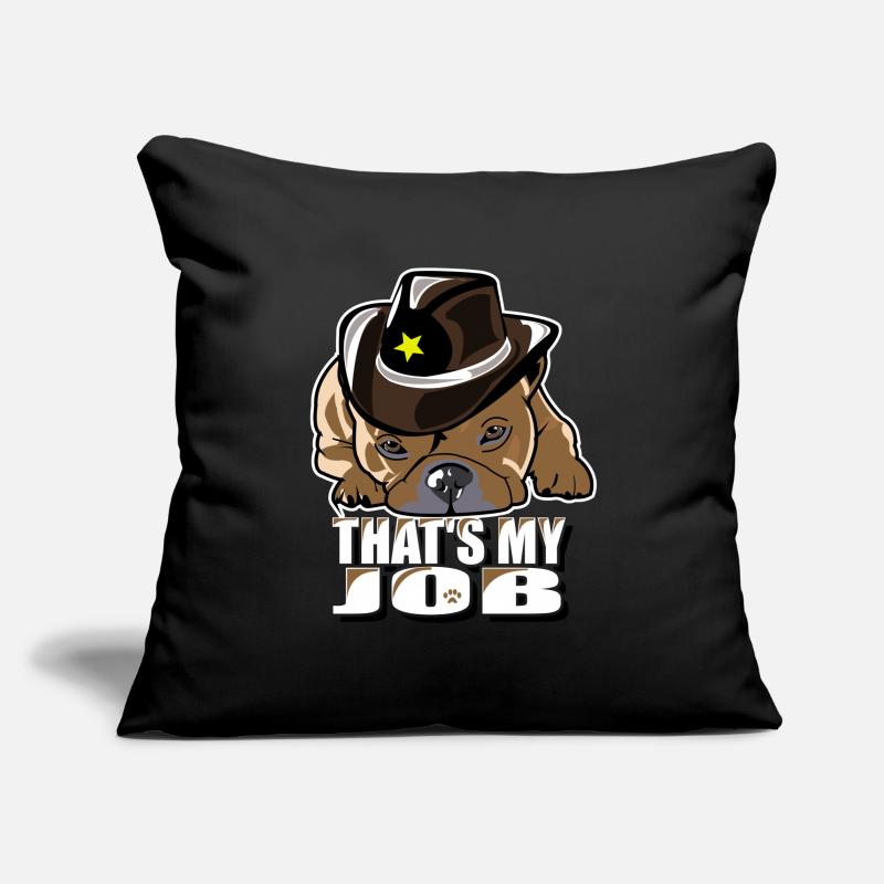 Bouledogue français mignon ciseaux Housse de coussin décorative 45 x 45 cm