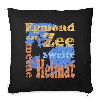 Egmond aan Zee - Sofakissenbezug 45 x 45 cm - Schwarz - Vorne