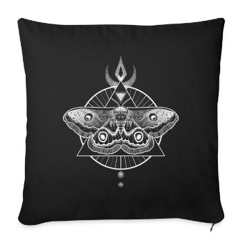 Papillon moquette occulte - Housse de coussin décorative 45 x 45 cm - noir - Devant