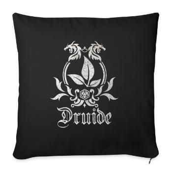 Druid Tabletop RPG T-Shirt - Sofa pillowcase 17,3'' x 17,3'' (45 x 45 cm) - black - Front