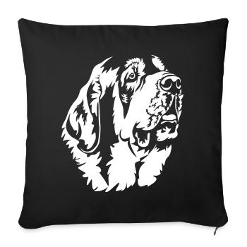 Mastin Español Head « Black Edition » - Housse de coussin décorative 45 x 45 cm - noir - Devant