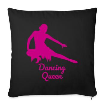 Danse tournoi Danse de société Danse latine - Housse de coussin décorative 45 x 45 cm - noir - Devant