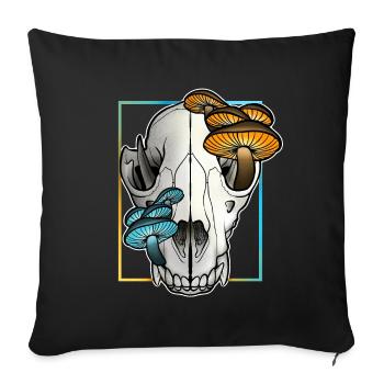 Bear skull - Sofa pillowcase 17,3'' x 17,3'' (45 x 45 cm) - black - Front