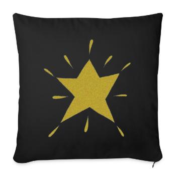 star mosaic - Sofa pillowcase 17,3'' x 17,3'' (45 x 45 cm) - black - Front