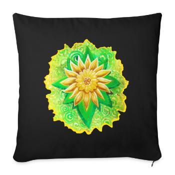 SeelenBlume - Sonja Ariel von Staden - Sofa pillowcase 17,3'' x 17,3'' (45 x 45 cm) - black - Front
