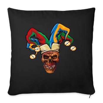 Skull Fasnet Fastnacht Fasching Karneval - Sofakissenbezug 45 x 45 cm - Schwarz - Vorne