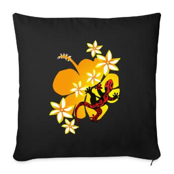 TERIKI (Moko rouge) - Housse de coussin décorative 45 x 45 cm - noir - Devant