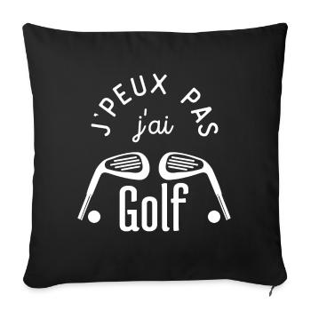 j peux pas j ai Golf - Housse de coussin décorative 45 x 45 cm - noir - Devant