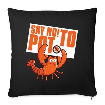 Crabs cook pun crab season lobster - Sofa pillowcase 17,3'' x 17,3'' (45 x 45 cm) - black - Front