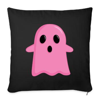 Fantôme rose - Housse de coussin décorative 45 x 45 cm - noir - Devant
