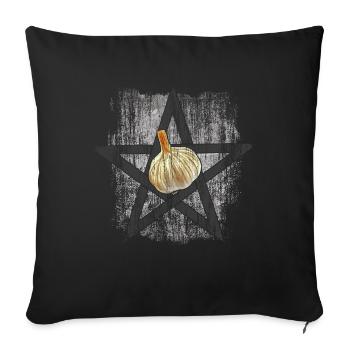 Knoblauch der Hölle - Sofakissenbezug 45 x 45 cm - Schwarz - Vorne