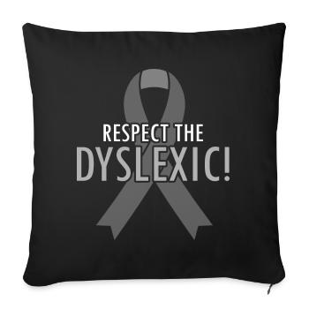 Dyslexia Teacher for Legathenia Therapists - Sofa pillowcase 17,3'' x 17,3'' (45 x 45 cm) - black - Front