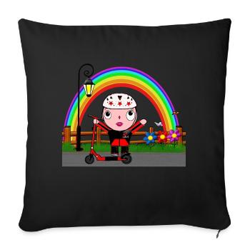 Annabelle - Sofa pillowcase 17,3'' x 17,3'' (45 x 45 cm) - black - Front