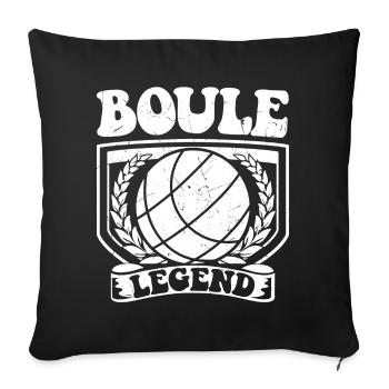Joueur de pétanque Boule Boule pour Bouler Pétanque Boule - Housse de coussin décorative 45 x 45 cm - noir - Devant