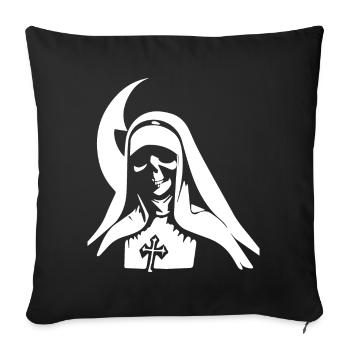 Libérez vos ténèbres intérieures Nonne satanique, occulte, - Housse de coussin décorative 45 x 45 cm - noir - Devant
