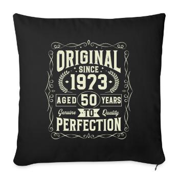 Original depuis 1973 50e anniversaire - Housse de coussin décorative 45 x 45 cm - noir - Devant