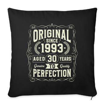Original seit 1993 30 Jahre Geburtstag - Sofakissenbezug 45 x 45 cm - Schwarz - Vorne
