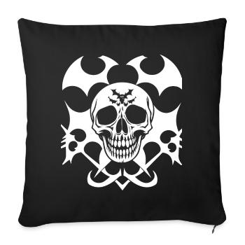 Horror Skull Skull Art Skull Gothic Heavy Metal - Sofa pillowcase 17,3'' x 17,3'' (45 x 45 cm) - black - Front