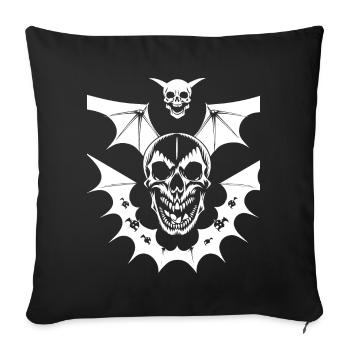 Horror Skull Skull Art Skull Gothic Heavy Metal - Sofa pillowcase 17,3'' x 17,3'' (45 x 45 cm) - black - Front