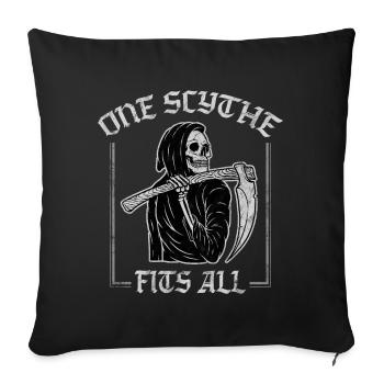 Eine Sense für alle - Sofakissenbezug 45 x 45 cm - Schwarz - Vorne