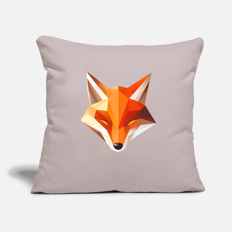 Fox Head Low Poly Logo Design Sofa pillowcase 17,3'' x 17,3'' (45 x 45 cm)