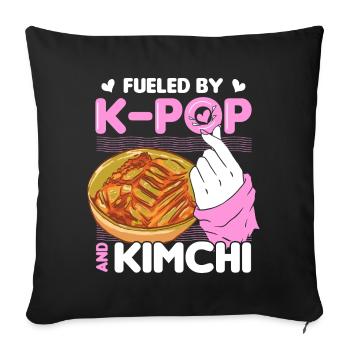 Kimchi Liebhaber Koreanische Küche Essen Geschenke - Sofakissenbezug 45 x 45 cm - Schwarz - Vorne