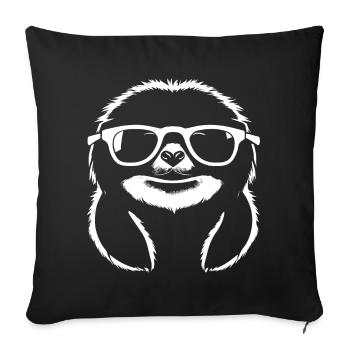 Sloths Anime Sloth Manga Sloth Sunglasses - Sofa pillowcase 17,3'' x 17,3'' (45 x 45 cm) - black - Front