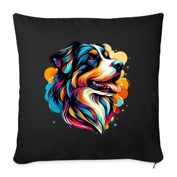 Bouvier bernois Grand Chien de berger - Housse de coussin décorative 45 x 45 cm - noir - Devant