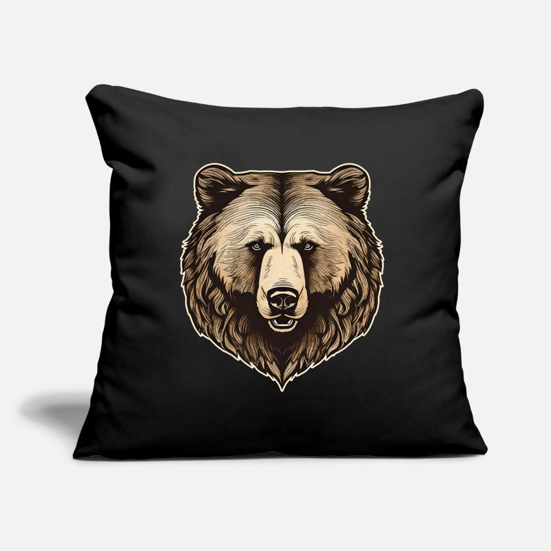 Stolzer Bär im Retro Style Sofakissenbezug 45 x 45 cm