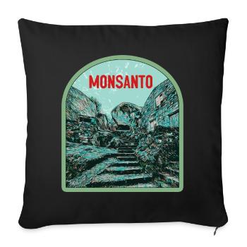 Monsanto village rustique du Portugal - Housse de coussin décorative 45 x 45 cm - noir - Devant