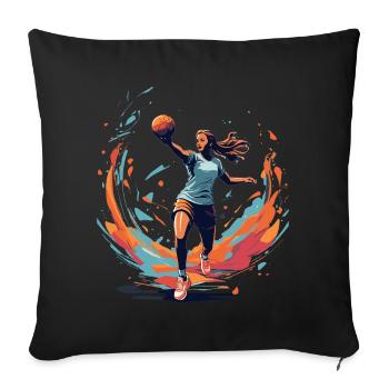 Handball player streetwear Iconic style - Sofa pillowcase 17,3'' x 17,3'' (45 x 45 cm) - black - Front