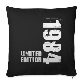1984 Vintage Vintage né cadeau d’anniversaire - Housse de coussin décorative 45 x 45 cm - noir - Devant