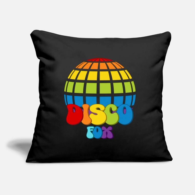 Disco Fox Boule Disco Groovy Discothèque Discofox Housse de coussin décorative 45 x 45 cm