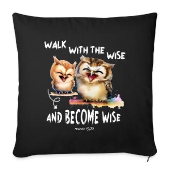 DLM KIDS WISDOM 1 W1U - Sofa pillowcase 17,3'' x 17,3'' (45 x 45 cm) - black - Front