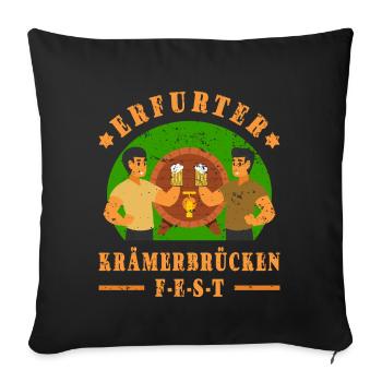 Krämerbrückenfest Erfurt - Housse de coussin décorative 45 x 45 cm - noir - Devant