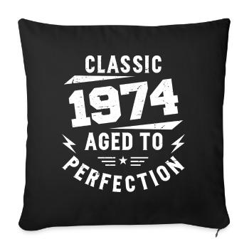1974 Classic 1974 Vintage 1974 Birthday Gift - Sofa pillowcase 17,3'' x 17,3'' (45 x 45 cm) - black - Front