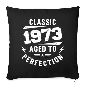 1973 Classic 1973 Cadeau Anniversaire 1973 Vintage - Housse de coussin décorative 45 x 45 cm - noir - Devant