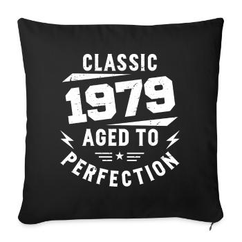1979 Classic 1979 Vintage 1979 Birthday Gift - Sofa pillowcase 17,3'' x 17,3'' (45 x 45 cm) - black - Front