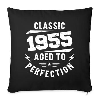 1955 Classic 1955 Vintage 1955 Birthday Gift - Sofa pillowcase 17,3'' x 17,3'' (45 x 45 cm) - black - Front