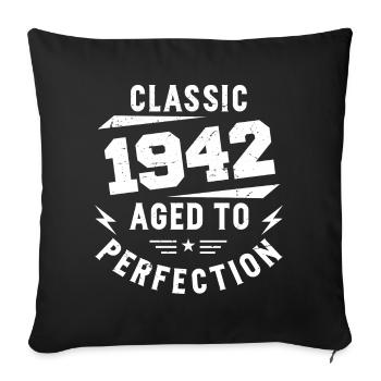 1942 Classic 1942 Vintage 1942 Birthday Gift - Sofa pillowcase 17,3'' x 17,3'' (45 x 45 cm) - black - Front