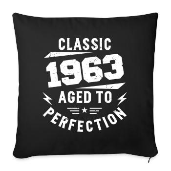 1963 Classic 1963 Vintage 1963 Geburtstagsgeschenk - Sofakissenbezug 45 x 45 cm - Schwarz - Vorne