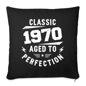 1970 Classic 1970 Vintage 1970 Birthday Gift - Sofa pillowcase 17,3'' x 17,3'' (45 x 45 cm) - black - Front