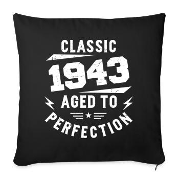 1943 Classic 1943 Birthday Gift 1943 Vintage - Sofa pillowcase 17,3'' x 17,3'' (45 x 45 cm) - black - Front