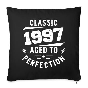 1997 Classic 1997 Vintage 1997 Birthday Gift - Sofa pillowcase 17,3'' x 17,3'' (45 x 45 cm) - black - Front