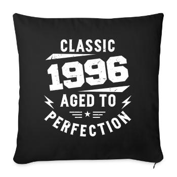 1996 Classic 1996 Jahrgang 1996 Geburtstagsgeschenk - Sofakissenbezug 45 x 45 cm - Schwarz - Vorne